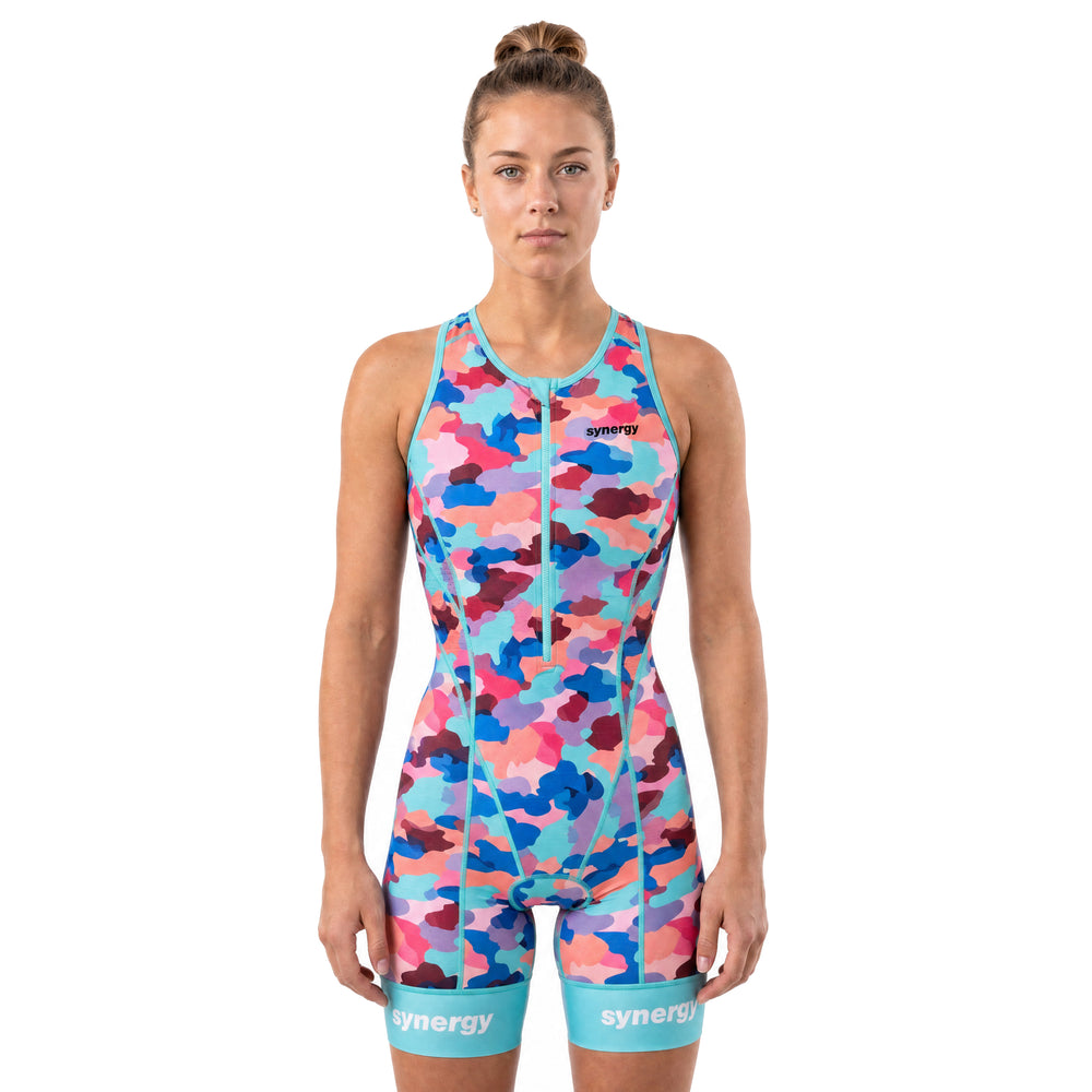 Women's Elite Sleeveless Racerback Tri Suit - Mosaic Camo
