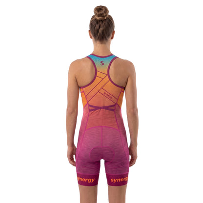 Women's Pro Sleeveless Racerback Tri Suit - Marigold Orange 02